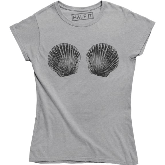 Sea Shell Printed Funny Mermaid Beach Holiday Sun Women's T-Shirt