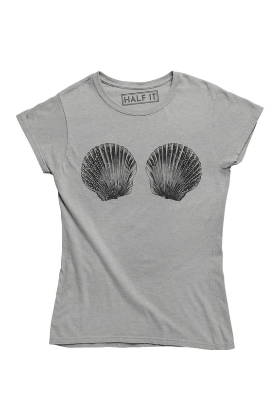 Sea Shell Printed Funny Mermaid Beach Holiday Sun Women's T-Shirt