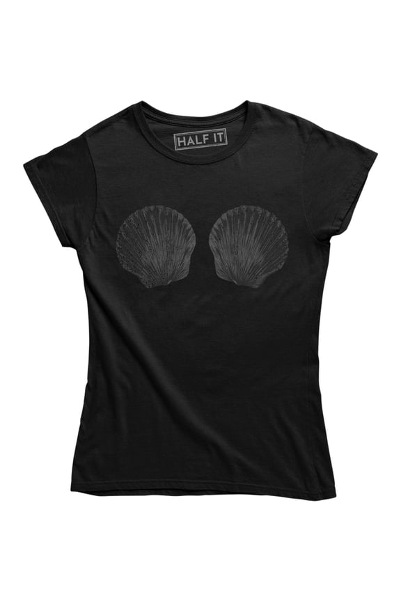 Sea Shell Printed Funny Mermaid Beach Holiday Sun Women's T-Shirt