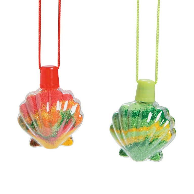 10pcs Glass 3D seashell Ocean Bottle with hook pendant Art Supply