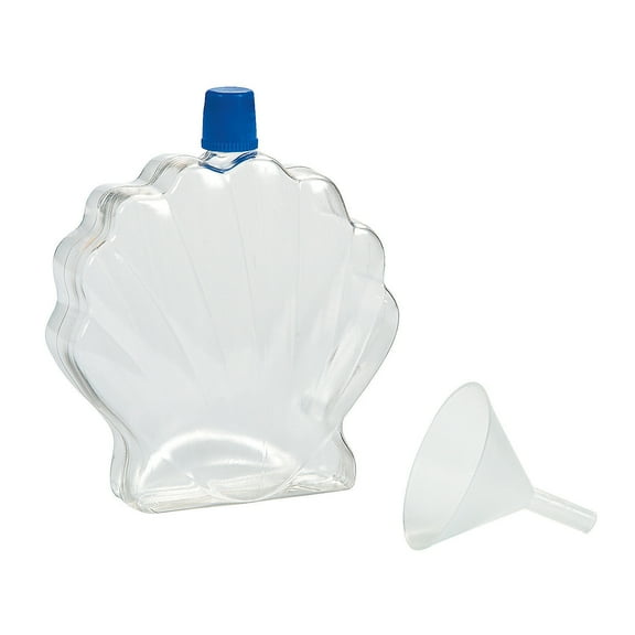 Sea Shell Sand Art Bottles, Craft Supplies, Containers, Sand Art, 12 Pieces, Clear/Iridescent