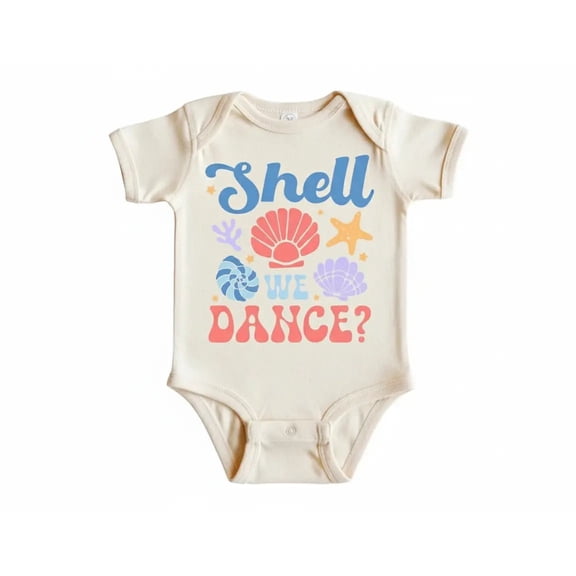 Sea Shell We Dance Newborn Baby Bodysuit