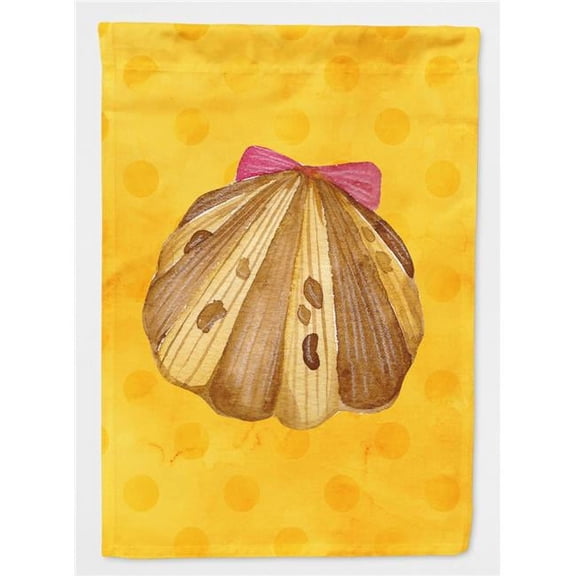 Sea Shell Yellow Polkadot Flag - Garden Size