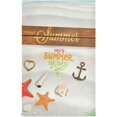 thumbnail image 1 of Sea Shells Anchor Hearts Tea Towels 4 Pack Starfish Beach Summer Kitchen Dish Cloth with Hanging Loop, 18"x28" Lint-Free Absorbent Towel for Kitchen Drying Wiping and Cleaning, 1 of 7