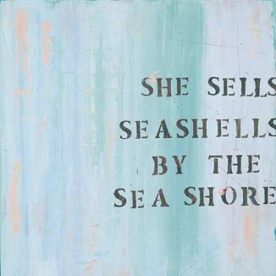 Sea Shells - Aqua Canvas Art - Melissa Lyons (24 x 24)