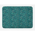 thumbnail image 1 of Sea Shells Bath Mat, Nautical Ocean Pattern Underwater World Sea Life Theme Sketch Style, Plush Bathroom Decor Mat with Non Slip Backing, 29.5" X 17.5", Petrol Blue Teal Beige, by Ambesonne, 1 of 2