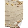 thumbnail image 1 of Sea Shells Beach Kitchen Hand Towels, Sea Sand Fingertip Bath Towels Ultra Soft and Absorbent, Decorative Face Towels Dish Washcloths, 2 PCS, 28.3"x 14.4", 1 of 5