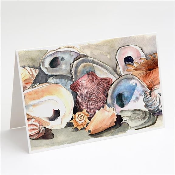 Sea Shells Greeting Cards & Envelopes - Pack of 8