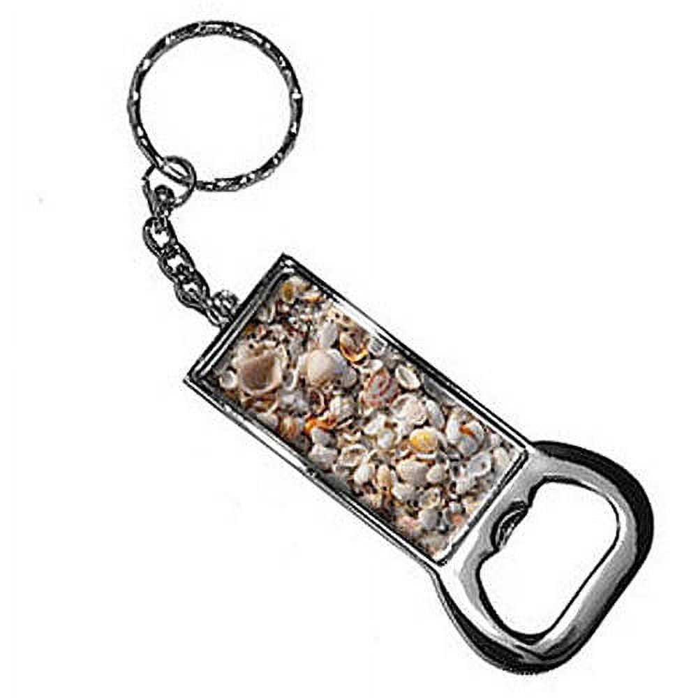 Sea Shells Ocean Beach Keychain Key Chain Ring Bottle Bottlecap Opener ...