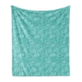 thumbnail image 1 of Sea Shells Soft Flannel Fleece Blanket, Doodle Style Marine Seashells Abstract Lines Background Sea Animals Pattern, Cozy Plush for Indoor and Outdoor Use, 50" x 70", Seafoam White, by Ambesonne, 1 of 6