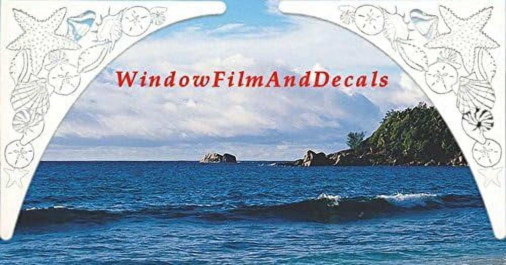 Sea Shells Static Clig Widow Decal Corers (Set of 2 Corers) (10