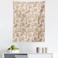 thumbnail image 1 of Sea Shells Tapestry, Vintage Inspired Monochrome Seashell Pattern Ocean Elements Wildlife Hand Drawn, Fabric Wall Hanging Decor for Bedroom Living Room Dorm, 5 Sizes, Tan Brown, by Ambesonne, 1 of 1