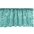 thumbnail image 1 of Sea Shells Window Valance Pack of 2, Doodle Style Marine Seashells Abstract Lines Background Sea Animals Pattern, Rod Pocket Curtain Valances Kitchen Bedroom, 54" X 12", Seafoam White, by Ambesonne, 1 of 4