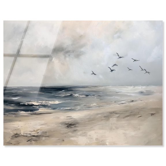 Sea Sky Flyer Acrylic Print Vintage Art by Art Remedy, Ready to Hang, 30 x 24