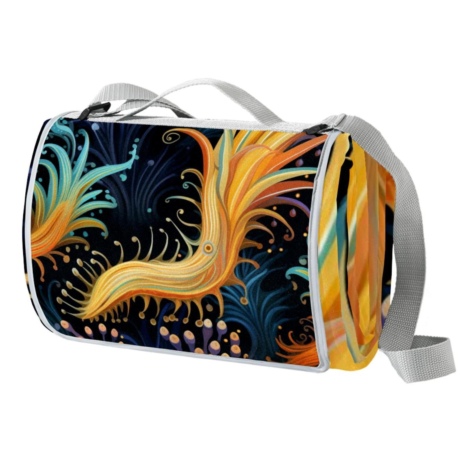 Sea Slug Canvas Beach Blanket Picnic Mat Oversized Outdoor Rug for Beach, Camping, and Picnics