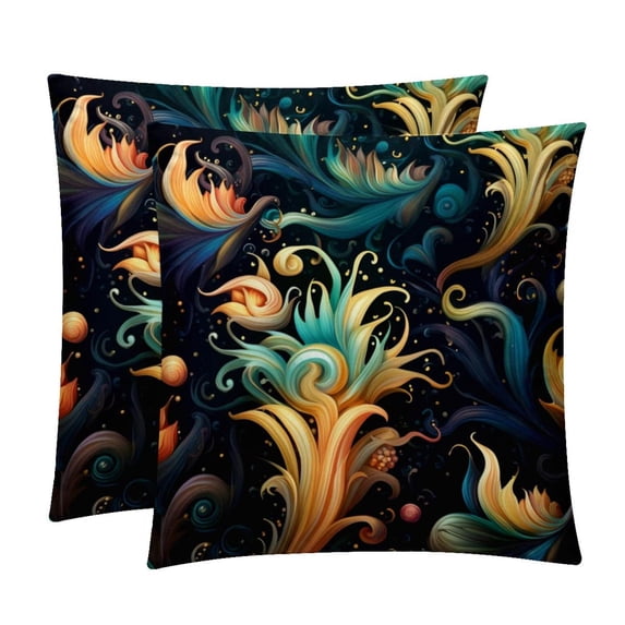 Sea Slug Chair Pillow Covers Set with Unique Patterns for Bed and Throw Pillows - Sizes 16x16, 18x18, 20x20 Inches for Various Occasions - Set of 2 Items