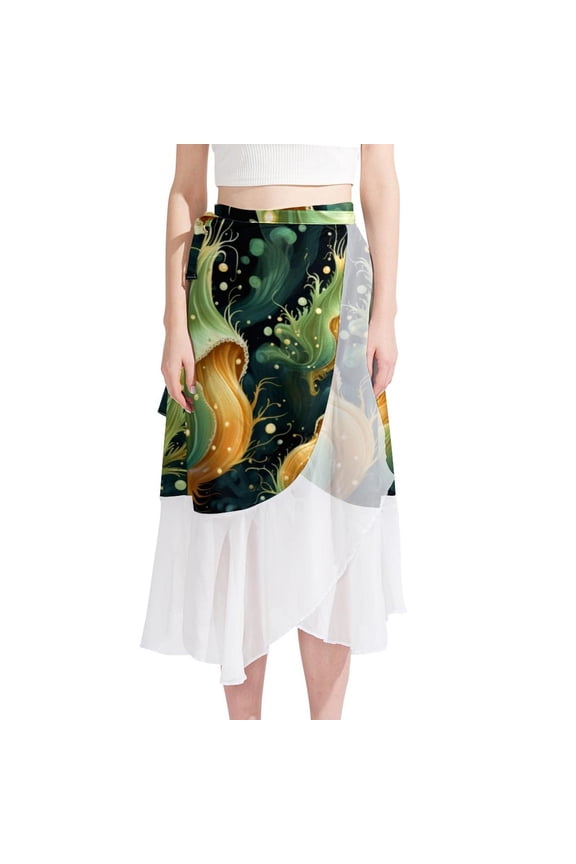 Sea Slug Chic Chiffon Beach Dress & Skirt Set for Women - for Summer Days at the Beach