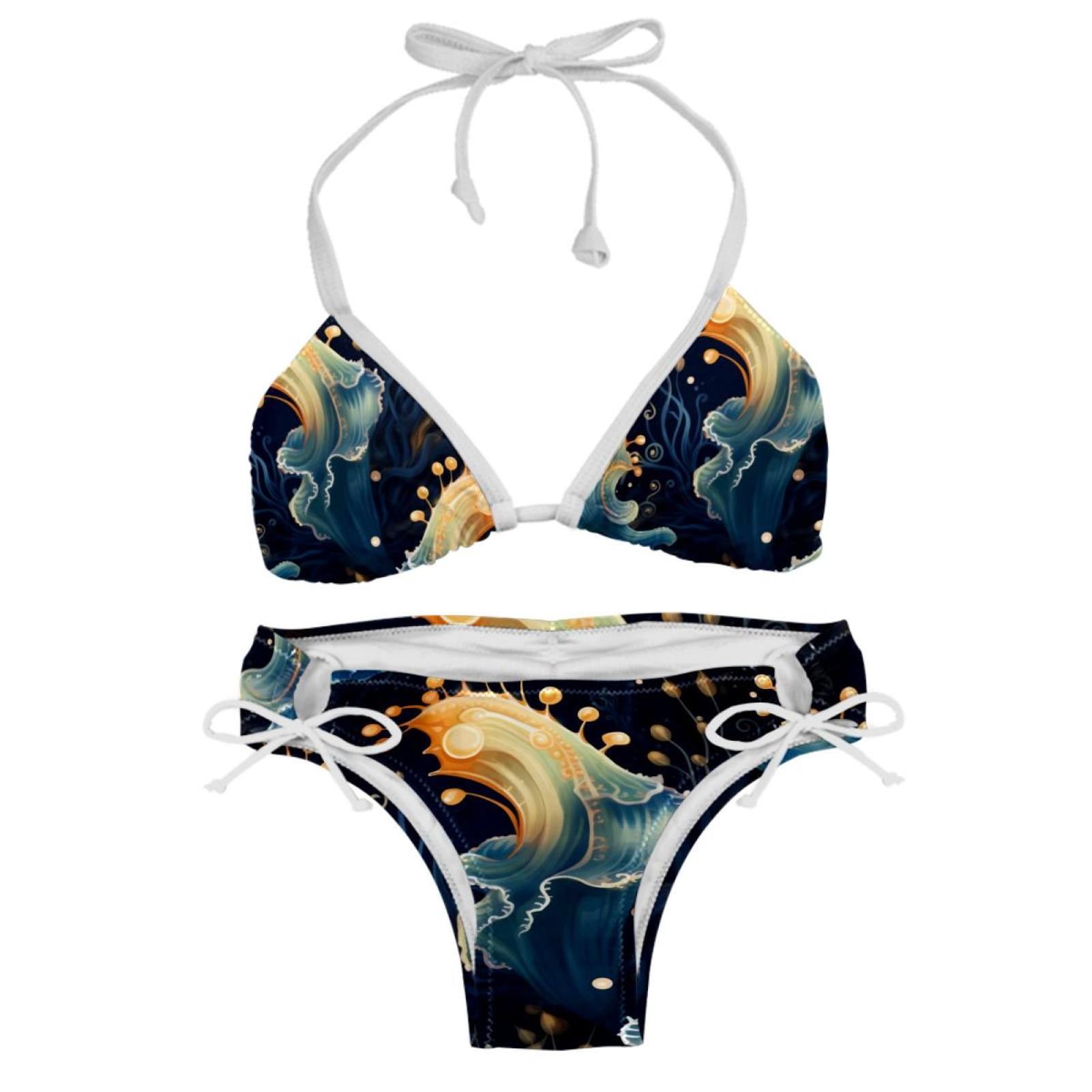 Sea Slug Detachable Sponge Adjustable Strap Bikini Set Two-Pack Bikinis ...