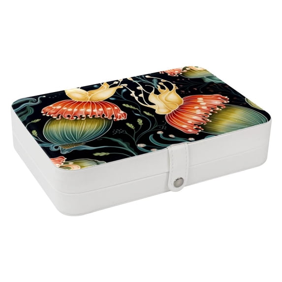 Sea Slug Earring Organizer Holder Jewelry Stand, PU Leather with Removable Compartment, Portable