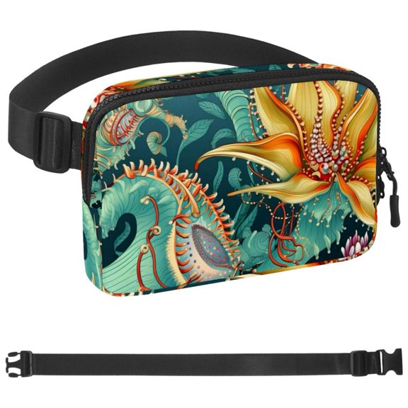 Sea Slug Running Belt, Workout Belt for Phone Money Key Passport Bank Card, Adjustable Women and Men Travel Waist Pack, Pouch for Runners