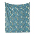 thumbnail image 1 of Under the Sea Soft Flannel Fleece Throw Blanket, Summer Beach Theme with Hand-Drawn Clams Nautilus Jellyfish Shrimp Shapes, Cozy Plush for Indoor and Outdoor Use, 50" x 60", Multicolor, by Ambesonne, 1 of 6