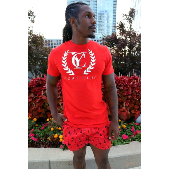 Yacht Club Access Sea Spirit Swim Trunks, Men's Quick Dry Beach Board Shorts, Swimwear Bathing Suits, Mesh Lining & Pockets, Beach Board Sports Shorts with Pockets