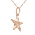 thumbnail image 1 of AFFY Sea Star Pendant Necklace In 14k Rose Gold Over Sterling Silver, 1 of 1