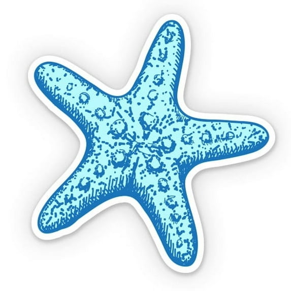 Sea Star Pretty Blue - 12" Vinyl Sticker Waterproof Decal