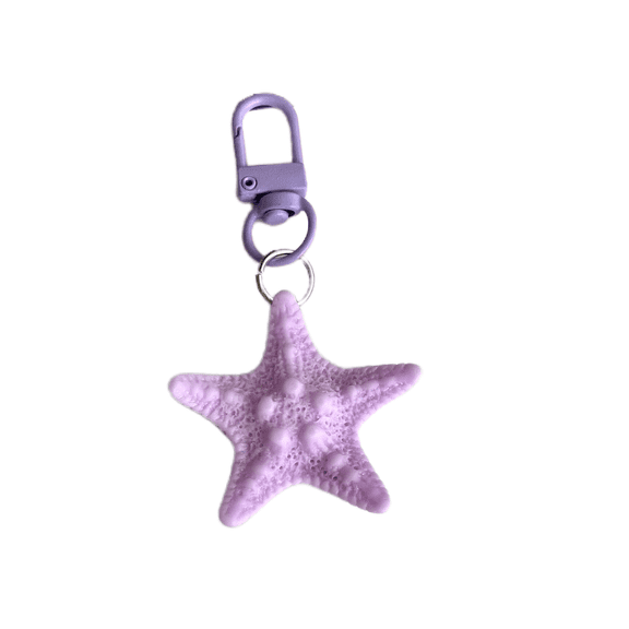 Sea Star Shaped Keychain Starfishes Pendant Keyring Couple Key Chain Detachable Phone Lanyard Decoration for Backpack