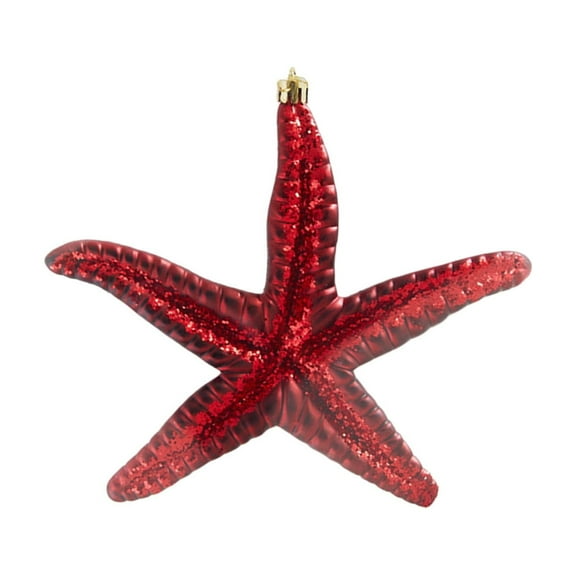 Sea Star Starfish Christmas Ornament Red Sea Star Hanging Decoration for Tree Holiday Decor Unique Shape Festive Ornament Plastic Pendant
