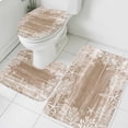 thumbnail image 1 of Sea Stars Bathroom Rugs Set Summer Beach Sea Star Coral Brown Texture Non Slip Absorbent Soft Bath Mats 3 Piece Set with Bathroom Rug, U-Shaped Floor Mat, Toilet Seat Cover Small Size, 1 of 9