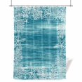 thumbnail image 1 of Sea Stars Shower Curtain, 36" x 72", Summer Beach Sea Star Coral Teal Texture Waterproof Bathroom Curtain Washable Shower Curtain Set with 12 Hooks, 1 of 8
