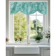 thumbnail image 1 of Sea Stars Tie Up Valances Curtain, Adjustable Kitchen Retro Corals Shells Sea Stars Mint Green Valances for Windows Decor, Rod Pocket Short Curtains Set for Bedroom/Bathroom, 54"x18", 1 of 9