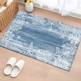 thumbnail image 1 of Sea Stars Washable Small Entryway Area Rugs 2'x3', Summer Beach Sea Star Coral Light Blue Texture Low Pile Throw Rug Non-Slip Sturdy Edge Binding Carpet for Front Door Floor Room Entry, 1 of 9