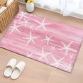 thumbnail image 1 of Sea Stars Washable Small Entryway Area Rugs 2'x3', Summer Beach Sea Stars Pink Texture Low Pile Throw Rug Non-Slip Sturdy Edge Binding Carpet for Front Door Floor Room Entry, 1 of 9