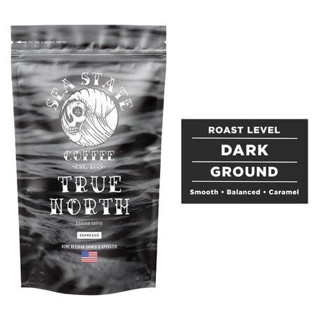 Sea State Coffee True North Roast Single Origin Colombian Ground Coffee Dark Roast 12 oz