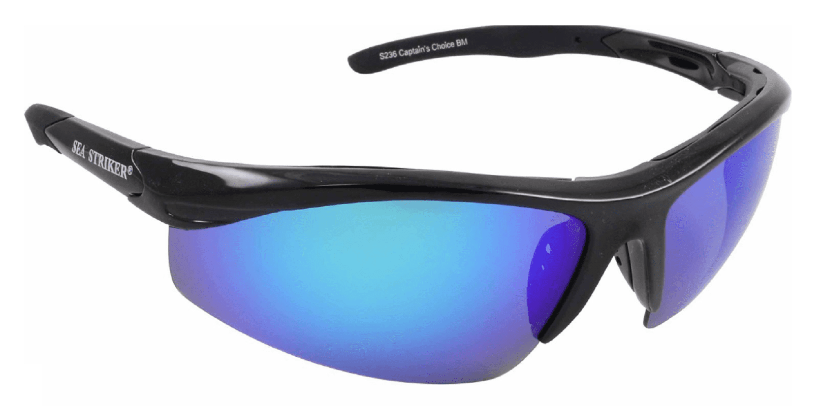 Sea Striker 23609 Captain's Choice Polarized Sunglasses, Blue Mirror