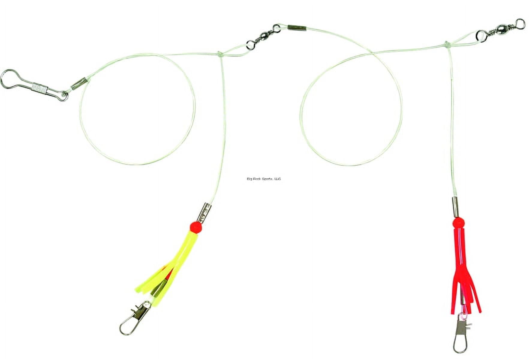 Sea Striker 2RYS Skirted Bottom Rig40 Lb Mono, 2-Drop, Red/YellowSkirts #14 Connecting Link