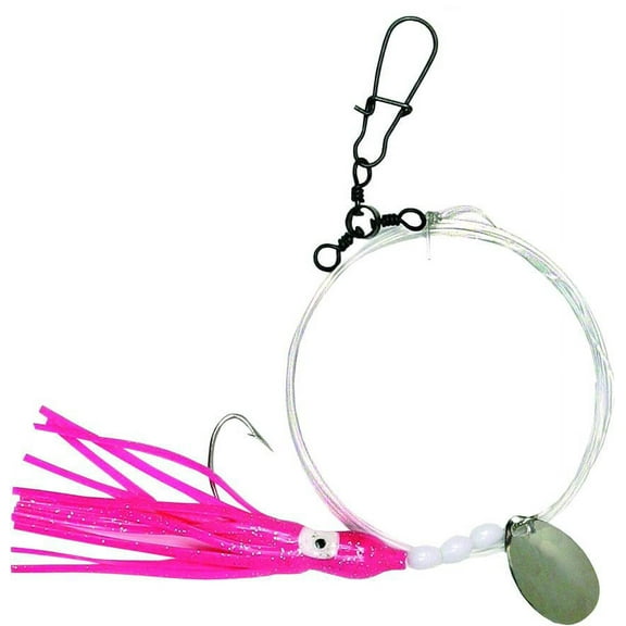 Sea Striker 365-P Squid Skirt Rig with Spinner, 3", 1/0 Wide Gap Hook