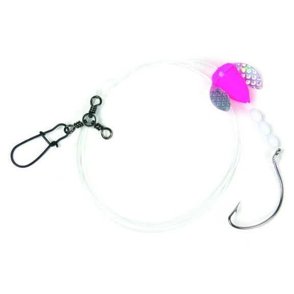 Sea Striker Spin-n-Glo Fluke Rig, 1/0 Nickel Wide Gap Hook, 42"