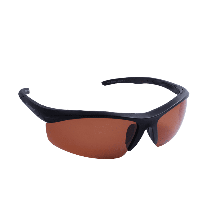 Sea Striker Captain's Choice Beach Boating Fishing Polarized Sunglasses Men  Women Black Frame w/Red Lens