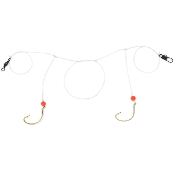 Sea Striker DPR7 2-Drop Pompano Rig Wide-Gap Hooks, Size 4, Gold