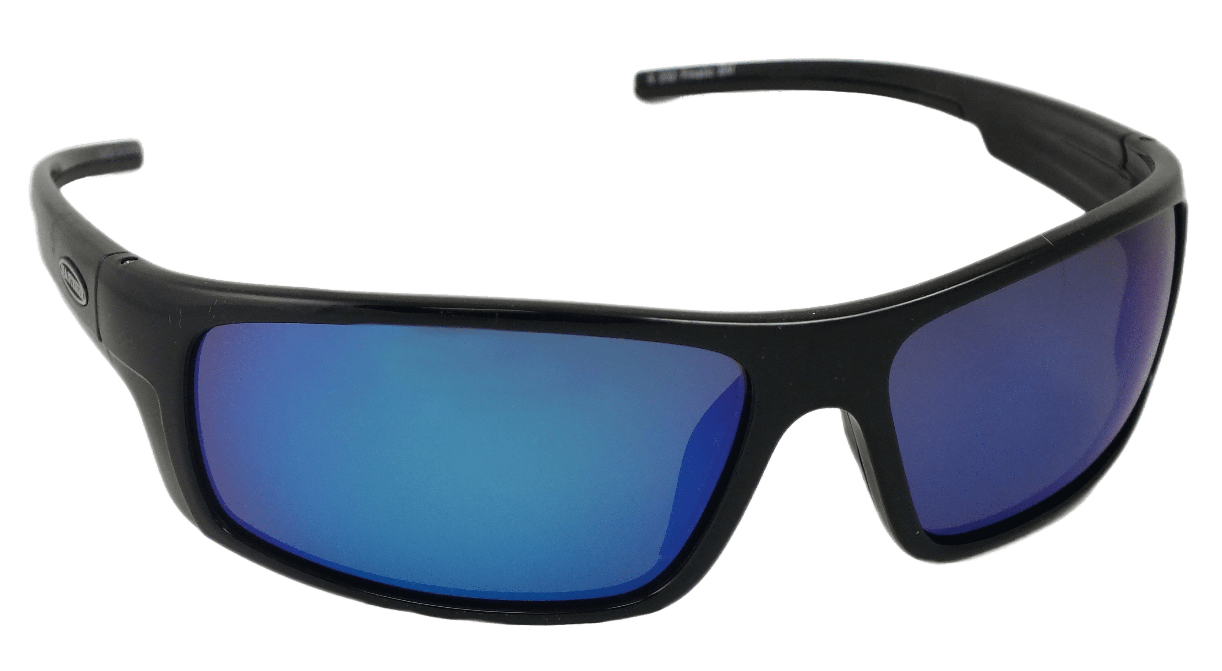 Sea Striker Finatic Sports Beach Fishing Polarized Sunglasses Men Women  Black Polycarbonate Frame w/Blue Mirror Lens