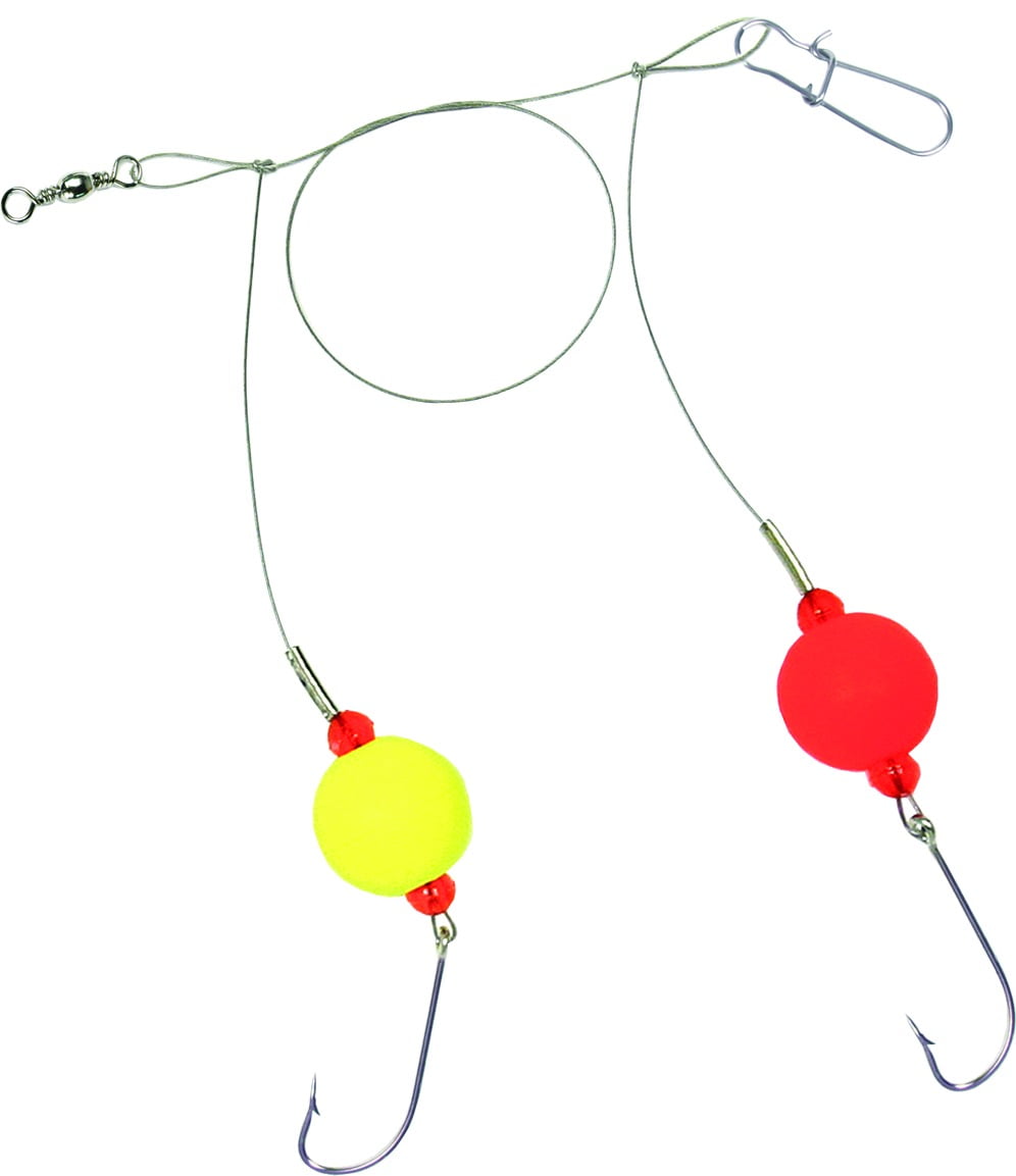 Sea Striker Fireball Bluefish Double Drop Fishing Rig, Red & Yellow Floats  