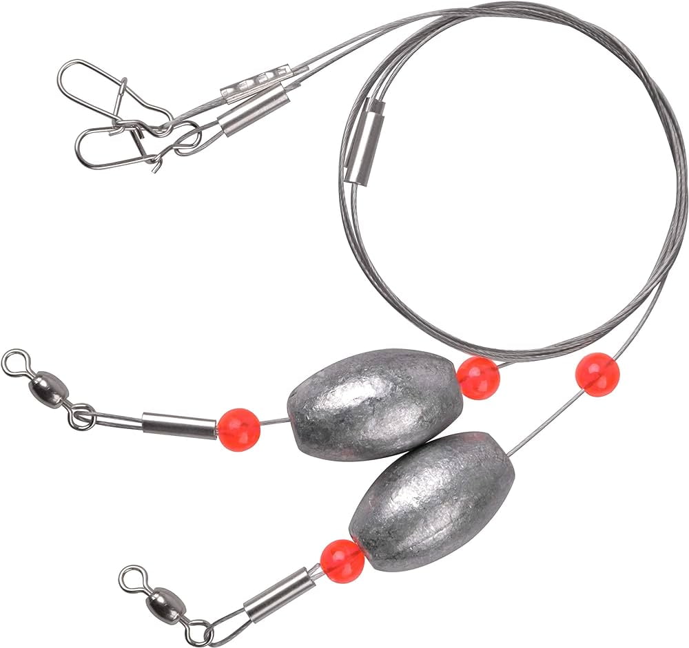 Sea Striker Flounder Rig Wire Leader 1oz Weight 1 Hook