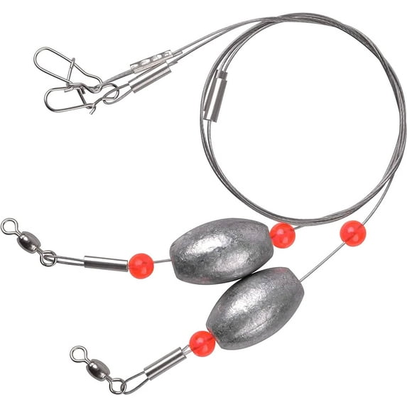 Sea Striker Flounder Rig Wire Leader 1oz Weight #1 Hook