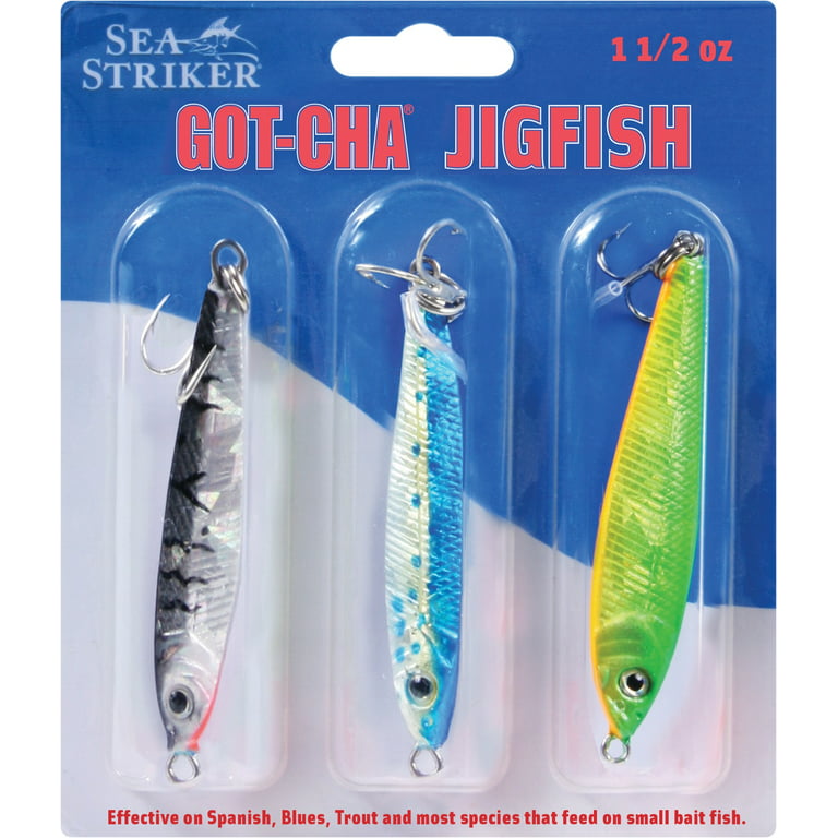 Sea Striker GOT-CHA Jigfish Lure, 1.5 oz., 3 Pack, Hard Baits