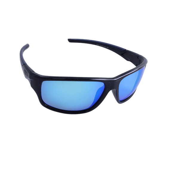 Sea Striker Gulfstream Beach Boating Fishing Polarized Sunglasses Men Women Black Frame w/Blue Mirror Lens