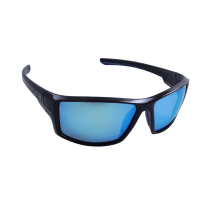 Sea Striker Hooked Up Beach Boating Fishing Polarized Sunglasses Men Women Black Frame w/Blue Mirror Lens