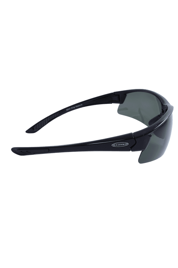 King Neptune Beach Boating Fishing Polarized Sunglasses Men Women Black Frame w/Smoke Lens